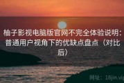 柚子影视电脑版官网不完全体验说明：普通用户视角下的优缺点盘点（对比后）