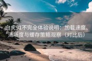 白虎91不完全体验说明：加载速度、清晰度与缓存策略观察（对比后）