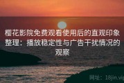 樱花影院免费观看使用后的直观印象整理：播放稳定性与广告干扰情况的观察