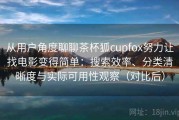 从用户角度聊聊茶杯狐cupfox努力让找电影变得简单：搜索效率、分类清晰度与实际可用性观察（对比后）