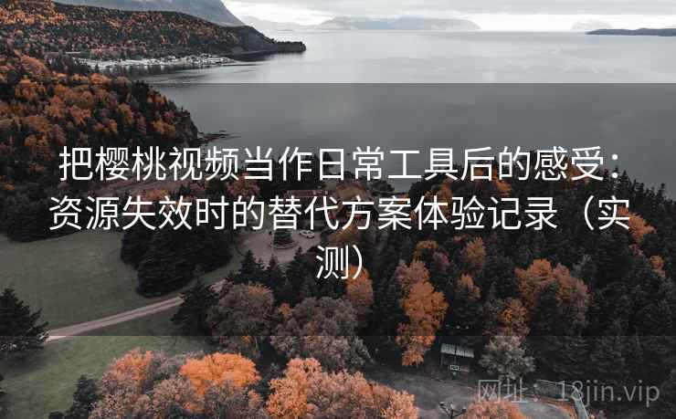 把樱桃视频当作日常工具后的感受：资源失效时的替代方案体验记录（实测）