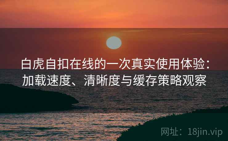 白虎自扣在线的一次真实使用体验：加载速度、清晰度与缓存策略观察